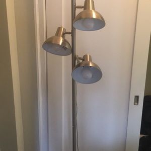 Silver stick lamp.